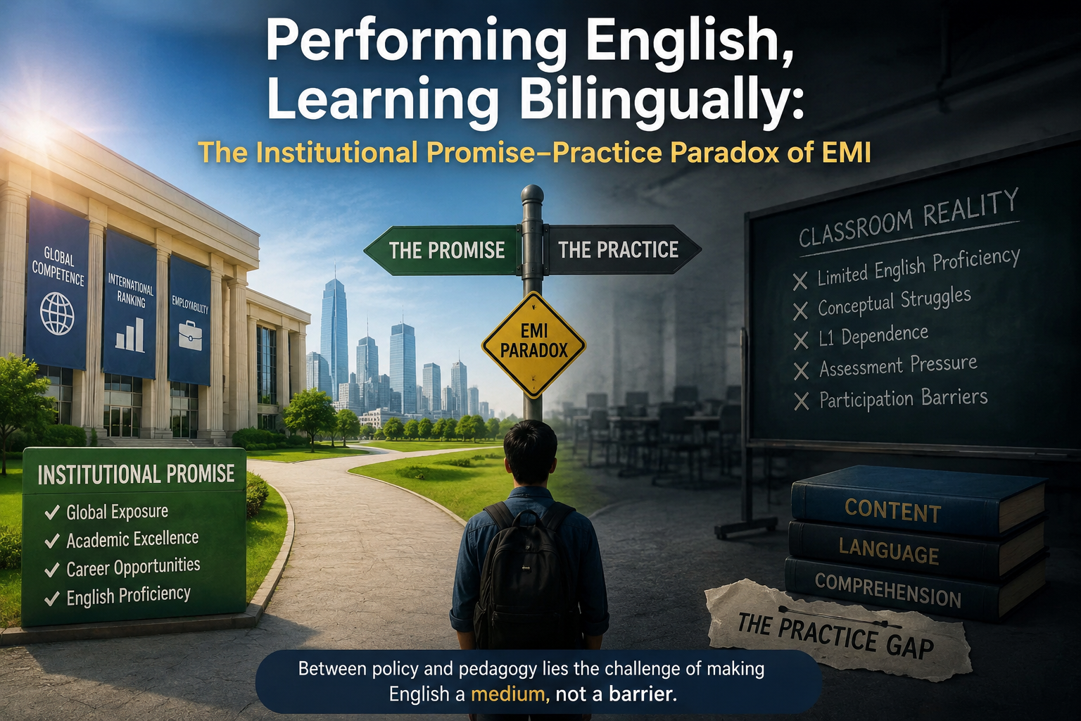 Performing English, Learning Bilingually: The Institutional Promise–Practice Paradox of EMI in Bangladeshi Tertiary Education